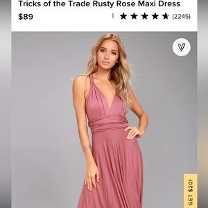 Lulus Tricks Of The Trade Rust Rose Dress Size M